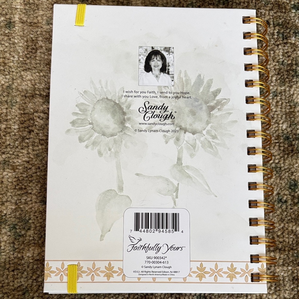 NWT Amazing Grace Sunflower Spiral Notebook - Picture 5 of 7